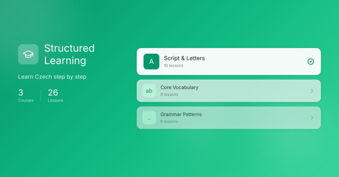 Learn Czech - Structured Courses